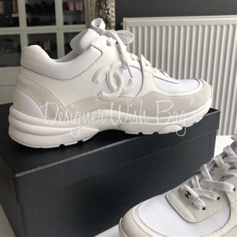 chanel white tennis shoes|chanel white leather sneakers.